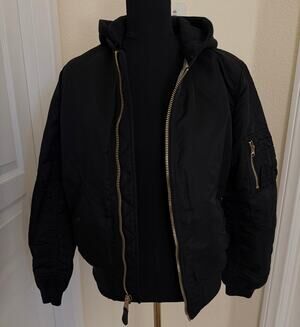 Alpha Industries MA-1 Natus Hooded Bomber Jacket Medium
